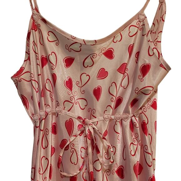 Jaclyn Smith Valentine Heart Chemise Slip Nightie size Medium - Picture 2 of 8